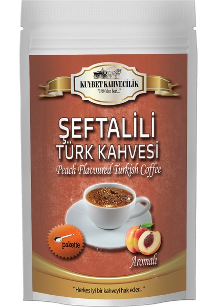 Kuybet Kahvecilik 1 kg Şeftali Aromalı Türk Kahvesi  Ekonomik Boy