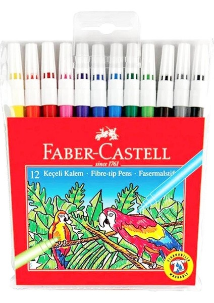 Faber Castell Faber-Castell Mercanlı Kurşun Kalem Kırmızı Kalem ve 12 Li Kuru Sulu Keçeli Pastel Boya fiyatları