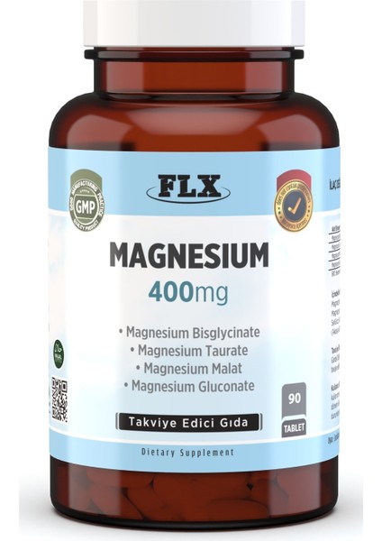 Magnezyum Bisglisinat Malat Taurat Glukonat 90 Tablet