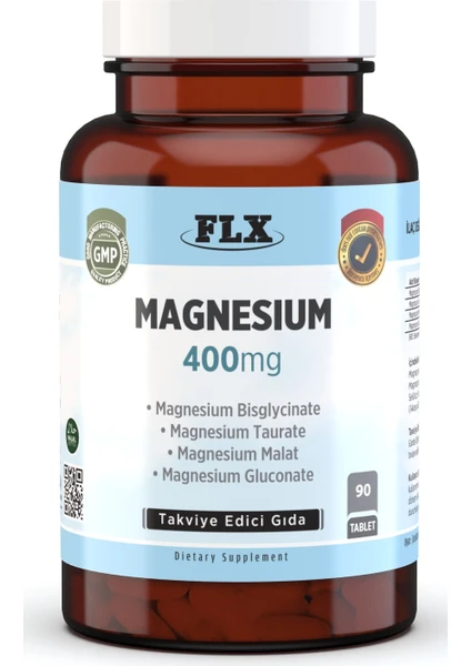 Magnezyum Bisglisinat Malat Taurat Glukonat  90 Tablet