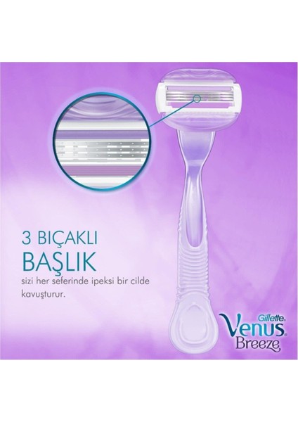 Gillette Venüs Comfort Glide Breeze Tıraş Makinesi + 2 Yedek Başlık modelleri
