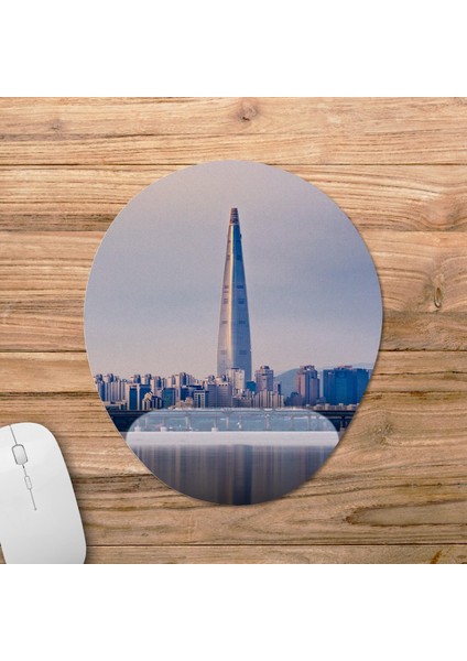 Seul - Gezgin - Seyahat Bilek Destekli Mousepad Model - 1 Oval