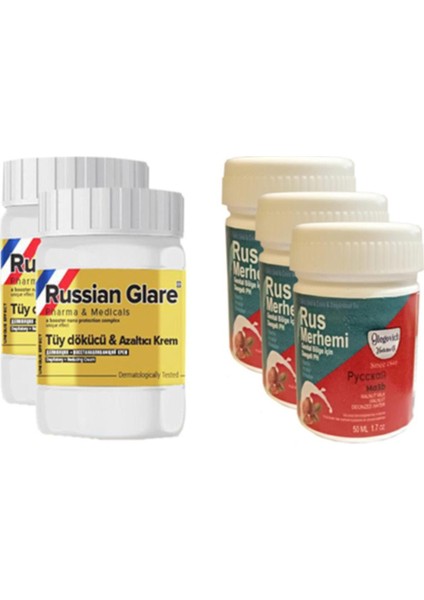 Tüy Dökücü Azaltıcı Merhem 50 ml 2 Adet + Genital Bölge Merhemi 50 ml 3 Adet