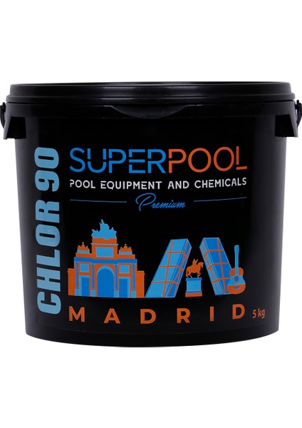 Premium Black Edition 5 kg Toz Klor Havuz Kimyasalı Madrid