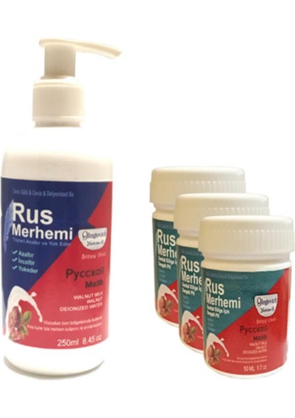 Tüy Dökücü Azaltıcı Rus Merhemi 250 ml 1 Adet + Genital Bölge Merhemi 50 ml 3 Adet