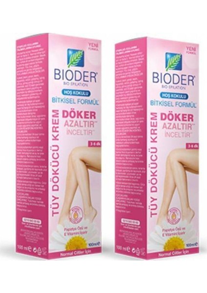 Normal Ciltler Için Tüy Dökücü Krem 100 Ml X 2 Adet