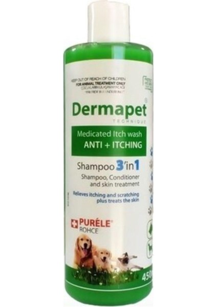 Dermapet Kedi Köpek Şampuanı 3in1 Plus 450ml