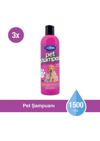 Evcil Hayvan Yıkama Şampuanı 3 x 500 ml