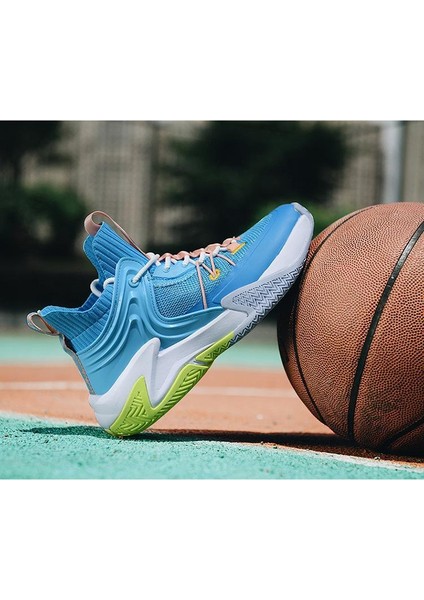 Yüksek Top Basketbol Ayakkabıları Erkek Öğrenci Rekabeti Sporları Gerçek Savaş Botları Sert Basketbol Ayakkabıları, Beden Tablosuna Dikkat Edin (Yurt Dışından)