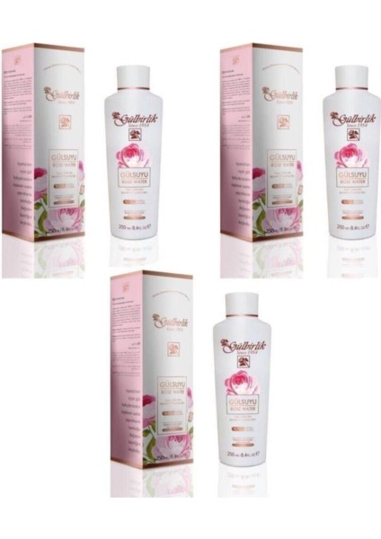 Gülbirlik Gül Suyu %100 Doğal 250 ml 3 Adet