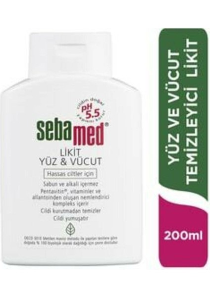 Yüz Vücut 200ML Likit Yüz & Vücut Temizleyici