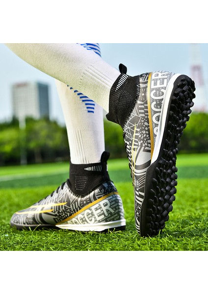 Erkekler Futbol Ayakkabıları Tf Yüksek Ayak Bileği Çocuk Kramponları Eğitim Maçı Spor Ayakkabıları (Yurt Dışından)