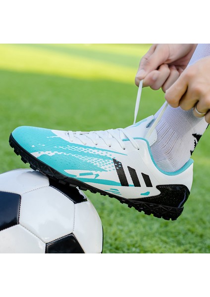 Tf Erkek Krampon Profesyonel Antrenman Ayakkabısı Düşük Top Outdoor Turf Cleats Ayakkabı (Yurt Dışından)