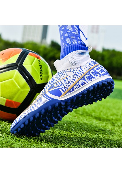 Erkekler Futbol Ayakkabıları Tf Yüksek Ayak Bileği Çocuk Kramponları Eğitim Maçı Spor Ayakkabıları (Yurt Dışından)
