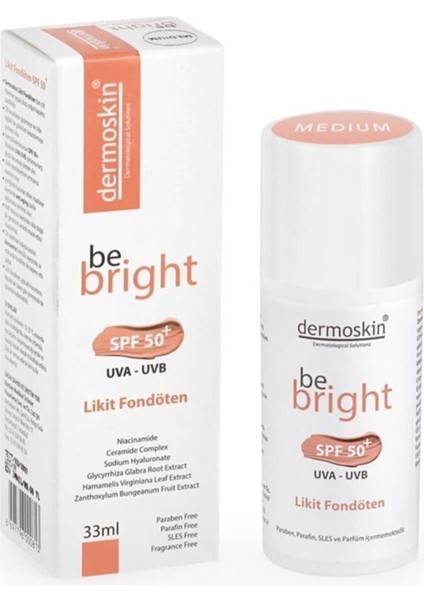 Be Bright Likit Fondöten Medium SPF50 33 ml