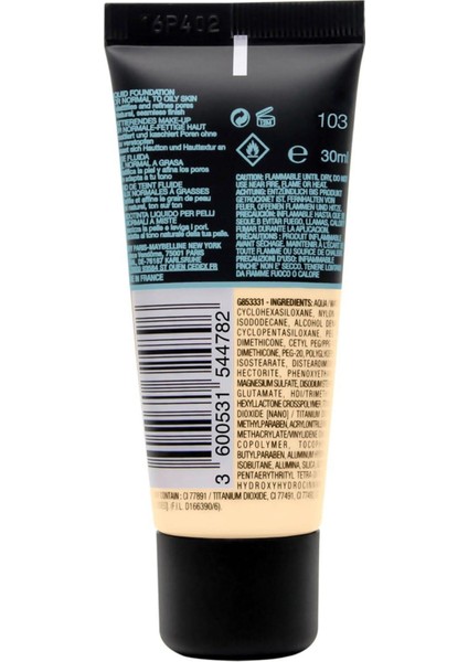 Mat Fondöten - Fit Me Matte + Poreless Foundation 103 Pure Ivory 3600531544782 modelleri
