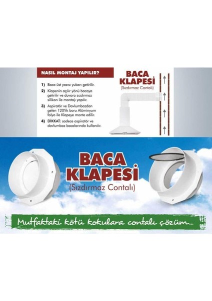 4eticaretteknik Aspiratör Baca Klapesi Çekvalfi