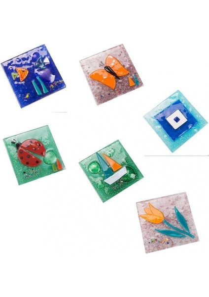 Dekoratif Cam Gider Kapağı, Gider Süsü, 10X10 cm modelleri