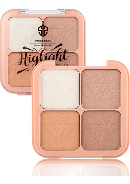 4 Renkli Elmas Amblemli Higlight Paleti