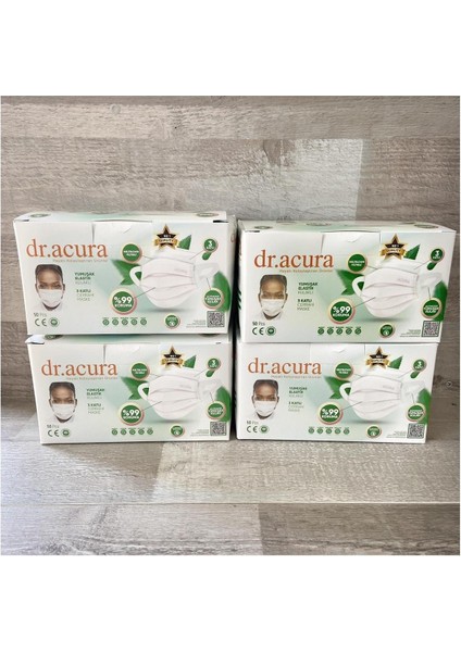 Meltblown Yeni Nesil Yeşil Hijyenik 3 Katlı Cerrahi Maske / 50^Li 6 Paket indirimleri