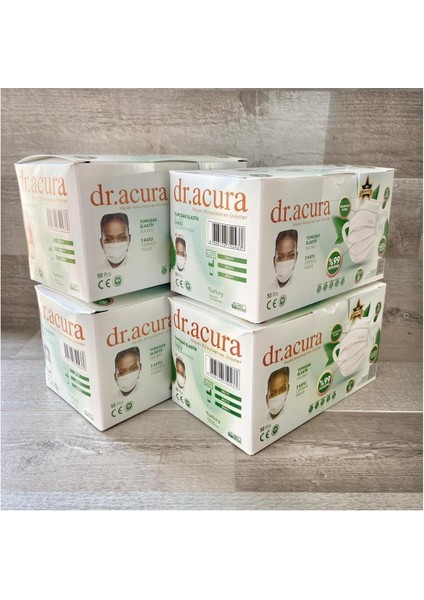 Meltblown Yeni Nesil Yeşil Hijyenik 3 Katlı Cerrahi Maske / 50^Li 4 Paket