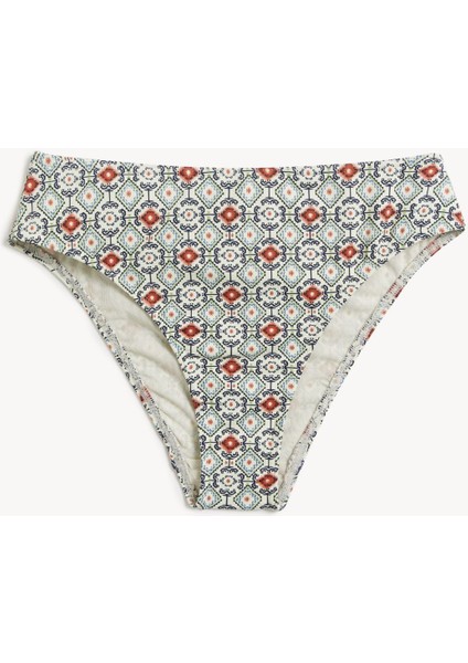Desenli Yüksek Bel Bikini Altı