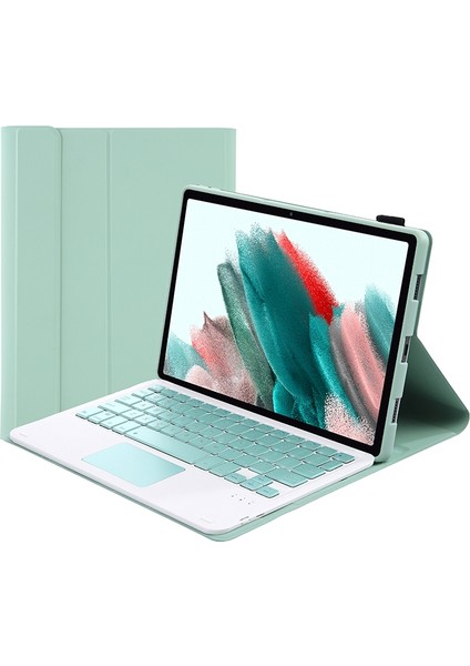 Samsung Galaxy Tab A8 2021 Için Klavye+Kılıf Açık Yeşil (Yurt Dışından)