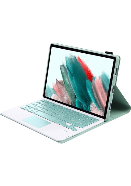 Samsung Galaxy Tab A8 2021 Için Klavye+Kılıf Açık Yeşil (Yurt Dışından)