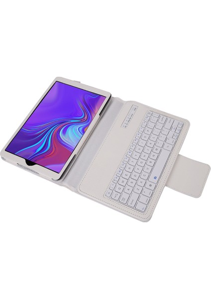 Galaxy Tab A 10.1(2019)IÇIN SA510 Klavye+Pu Kılıf Beyaz (Yurt Dışından)