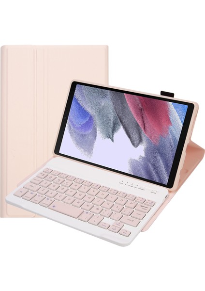 Samsung Galaxy Tab A7 Lite 8.7 T220/T225 Için Klavye+Kılıf Pembe (Yurt Dışından)