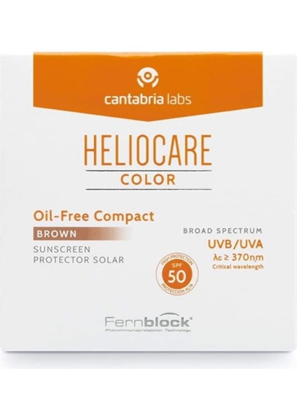 Color Spf 50 Oil Free Compact Brown 10 gr