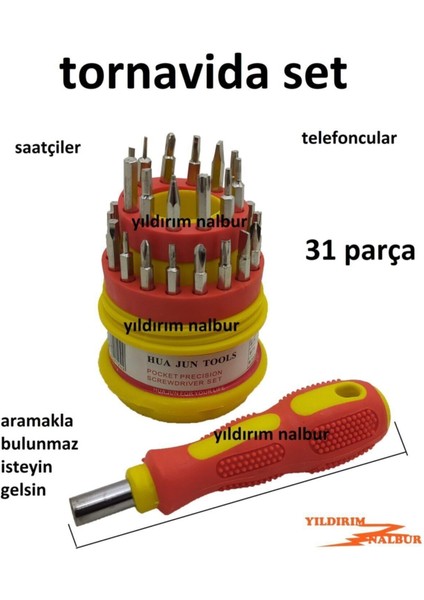 Saatçi Tornavida Set 31 Parça Telefoncu Tornavida Takımı