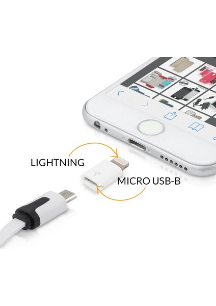 3 Adet Micro USB Den Lightning Iphone Uyumlu Dönüştürücü Otg Çevirici Mini Aparat
