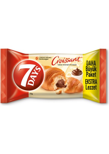 7days Kakao Kremalı Kruvasan Croisssant 72 gr x 10 Adet