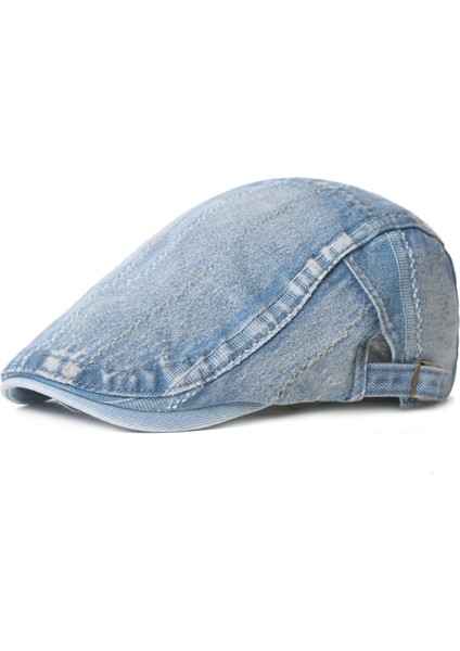 Denim Güneş Geçirmez Ileri Şapka Güneşlik Ördek Dili Bere (Yurt Dışından)