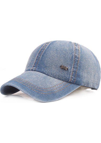 Denim Beyzbol Şapkası Erkek ve Kadın Güneşlik Ördek Dil Şapkası (Yurt Dışından)