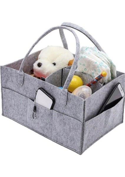 Toptankece Keçe Anne Bebek Bakım Çantası Organizer Gri, Keçeden Bebek Çantası fiyatları