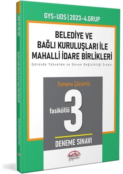 2023 Mahalli Idareler 4. Grup Tamamı Çözümlü 3 Deneme Sınavı