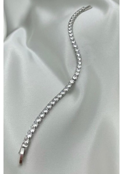 Kadın Zirkon Taşlı Paslanmaz Çelik Su Yolu Kolye + Bileklik Set fiyatları