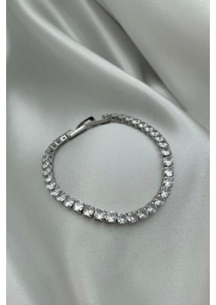 Kadın Zirkon Taşlı Paslanmaz Çelik Su Yolu Kolye + Bileklik Set fırsatları