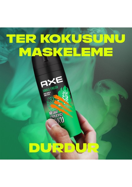 Erkek Sprey Deodorant Jungle Fresh 150 Ml + Clear Men Saç Bakım Şampuanı Cool Sport Menthol 180 Ml