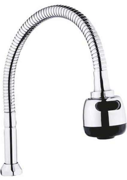 Oynar Baslıklı Spiralli Mutfak Lavabo Başlığı Tazyikli Su Tasarruflu Eden Krom