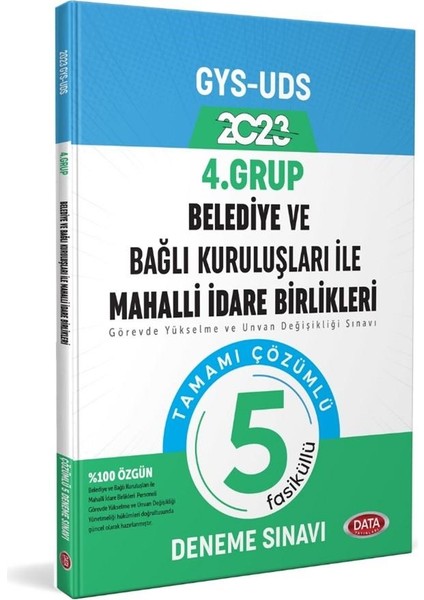 2023 Mahalli Idareler 4. Grup Tamamı Çözümlü 5 Deneme Sınavı