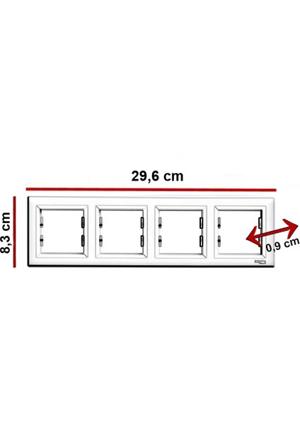Asfora Krem 4'Lü Çerçeve