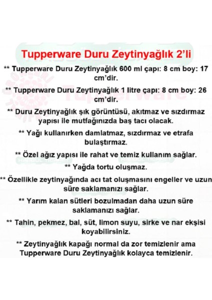 Duru Zeytinyağlık 2'li Set Yağlık Sirkelik Sosluk Hsgl
