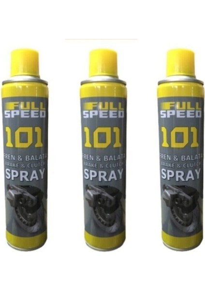 Works Full Speed 101 Fren ve Balata Genel Temizleme Sprey 500 ml 3 Adet