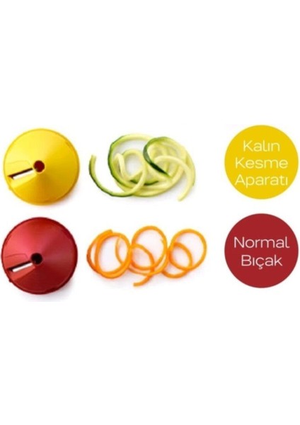 Sebze Spirali Set Normal ve Kalın Kesme Aparatlı Hsgl