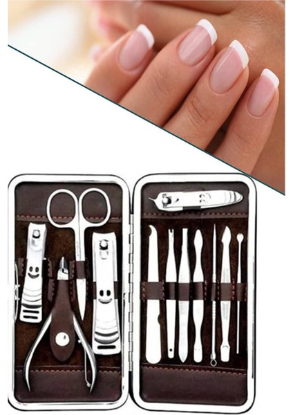 Özel Çantasında 12 Parça Manikür Ve Pedikür Kişisel Bakım Seti