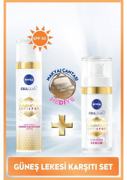 LUMINOUS630 Leke Karşıtı Gündüz Yüz Kremi 40ML ve Leke Karşıtı Cilt Serum 30ML