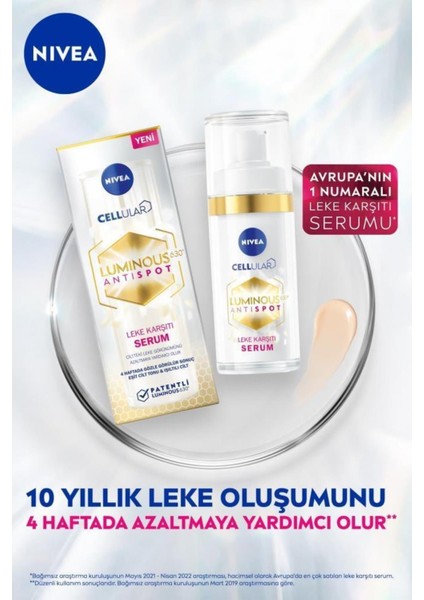 LUMINOUS630 Leke Karşıtı Gündüz Yüz Kremi 40ML ve Leke Karşıtı Cilt Serum 30ML indirimleri